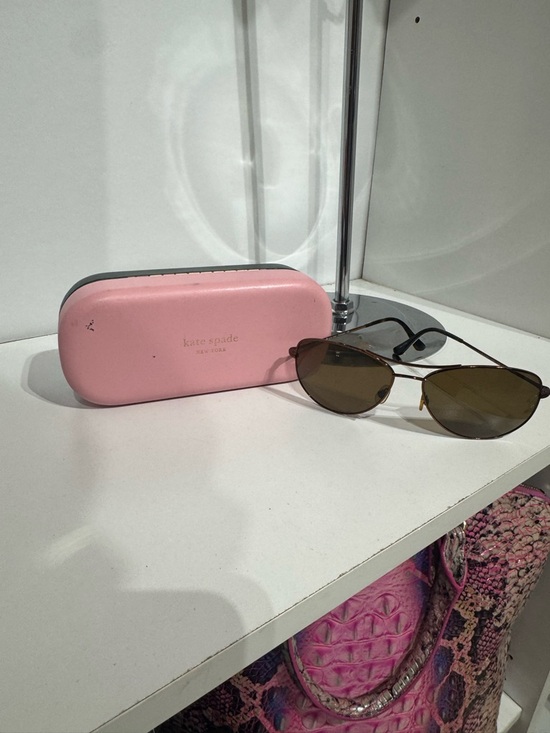 kate spade Accessories - kate spade Pink Sunglasses Case with Brown Lens Aviator Sunglasses